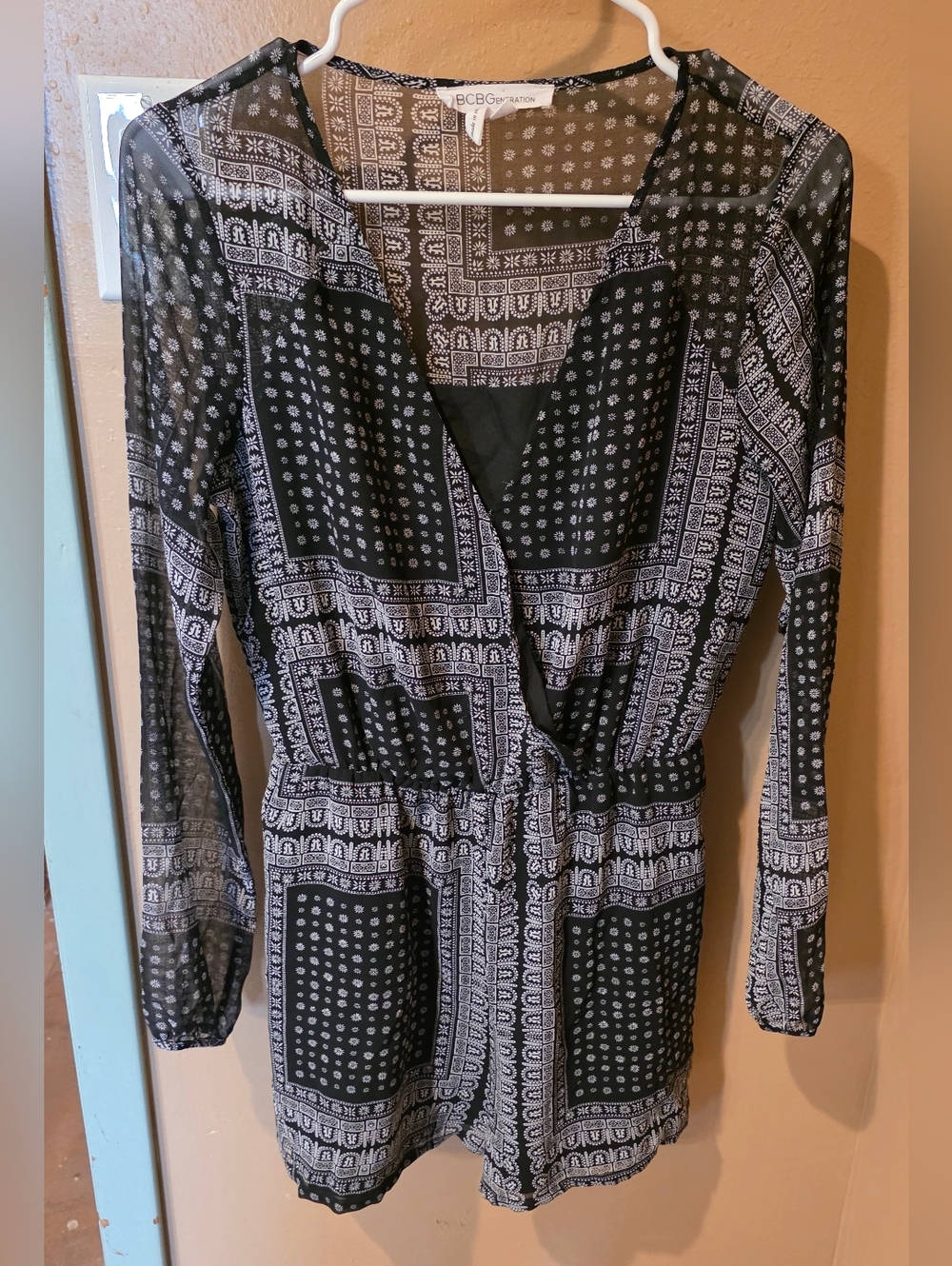 BCBGeneration Monochrome Geometric Dress